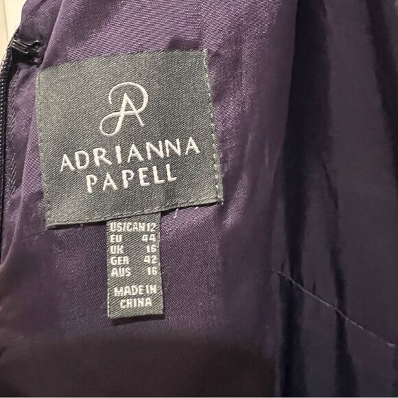 ⬇️REDUCED!! ADRIANNA PAPELL | Purple Floral Gown Women's Size 12 - Picture 8 of 16